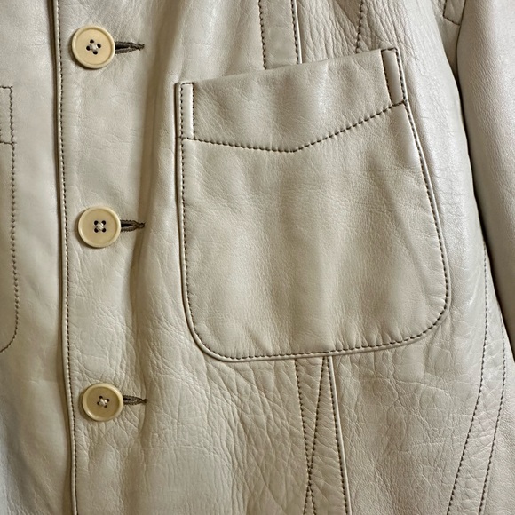 DKNY Vintage Leather Jacket.  Size XL - Picture 5 of 13